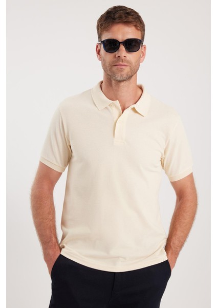 Erkek Slim Fit Dar Kesim Pamuklu Yumuşak Dokulu Serin Tutan Kumaş Düz Pike Polo Yaka Tişört fırsatları