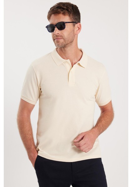 Erkek Slim Fit Dar Kesim Pamuklu Yumuşak Dokulu Serin Tutan Kumaş Düz Pike Polo Yaka Tişört indirimleri