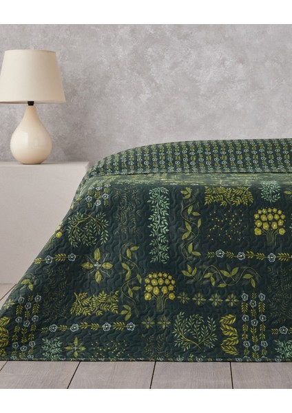 Tendril Bloom Tek Kişilik Çok Amaçlı Örtü 160X220 cm Yeşil modelleri