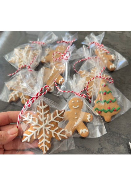 Yılbaşı Temalı Zencefilli Kurabiye Seti – El Yapımı Süslemeli Noel Kurabiyeleri – 10 Adet modelleri