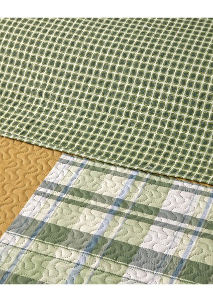 Strada Grid Tek Kişilik Çok Amaçlı Örtü 160X220 cm Yeşil fırsatları