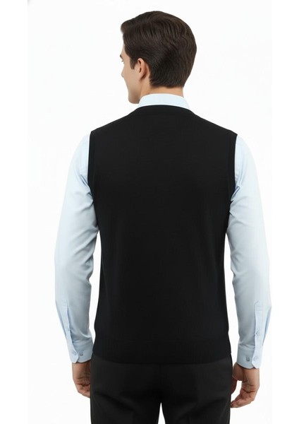 Erkek Düğmeli Yelek Cepli Çelik Örgü Klasik Kalıp 5215L BGL-ST04847 modelleri