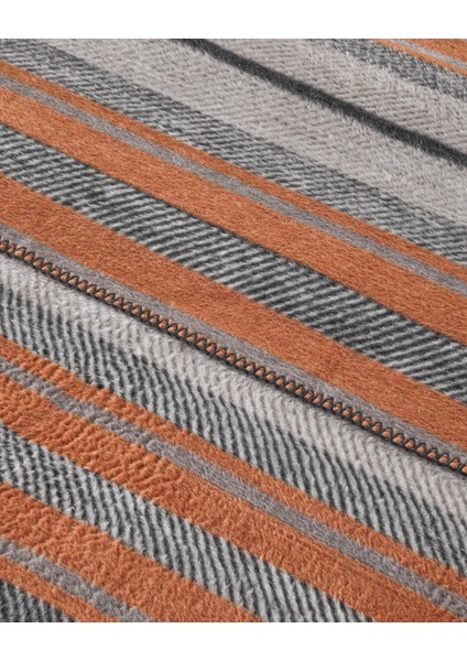 Bold Stripe Pamuk Akrilik Çift Kişilik Battaniye 200X220 cm Koyu Gri modelleri