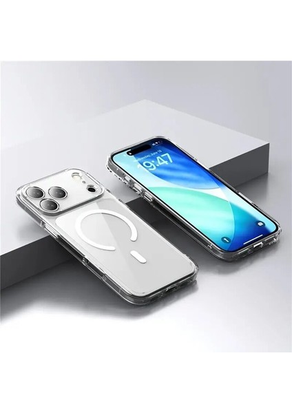 Apple iPhone 17 Pro Uyumlu Kılıf Zebana Sararmaz Clearmag Kılıf (M-Safe Uyumlu) Şeffaf fırsatları