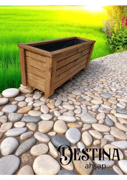 -Ceviz Renk Saksı-Ahşap SAKSI-30*100-35H fırsatları