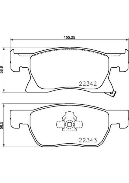 ÖN FREN BALATASI ASTRA K 2016-2015 INC 155.2X58.9X19.8 95526566 13478300 39103797