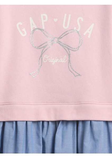 Kız Bebek Pembe Gap Sweatshirt Elbise fiyatları