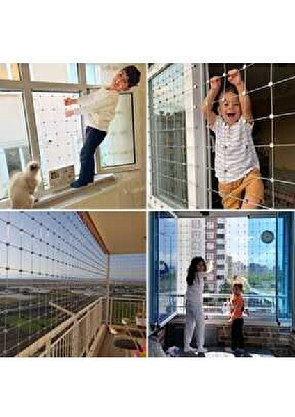 Çocuk Pencere Çelik Güvenlik Ağı Güvenli Kullanım İçin 70x220 cm Fransız Balkon Kapısı