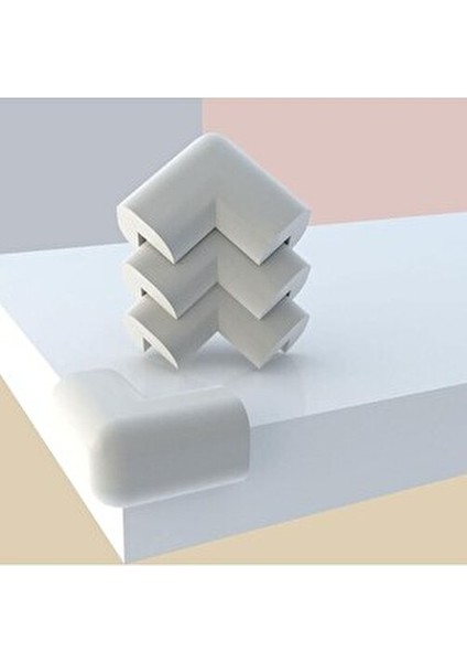 Kauçuk Bebek Güvenlik Seti Kenar Köşe Darbe Koruyucu 10'lu Paket 13x15x4 cm