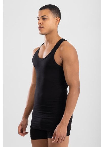 Erkek Sporcu Rambo Pamuklu Atlet Siyah fiyatları