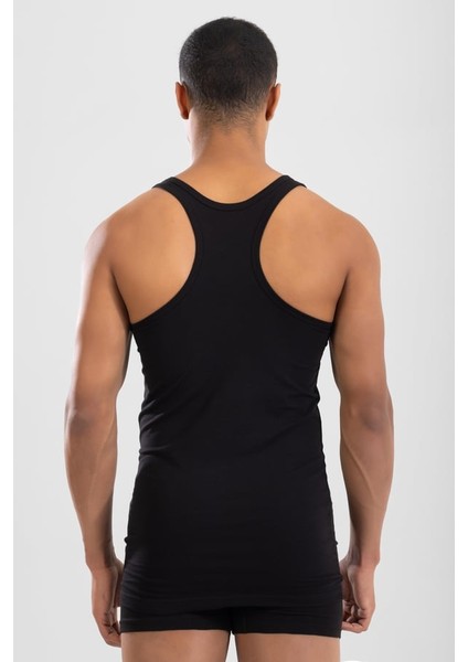 Erkek Sporcu Rambo Pamuklu Atlet Siyah modelleri