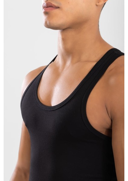 Erkek Sporcu Rambo Pamuklu Atlet Siyah fırsatları