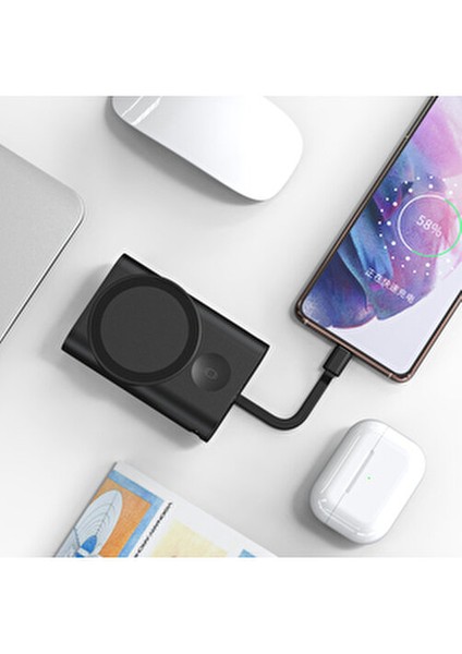 BL33 MagSafe Uyumlu Powerbank 5200 mAh 15W Çıkış Gücü ile Çoklu Cihaz Şarjı