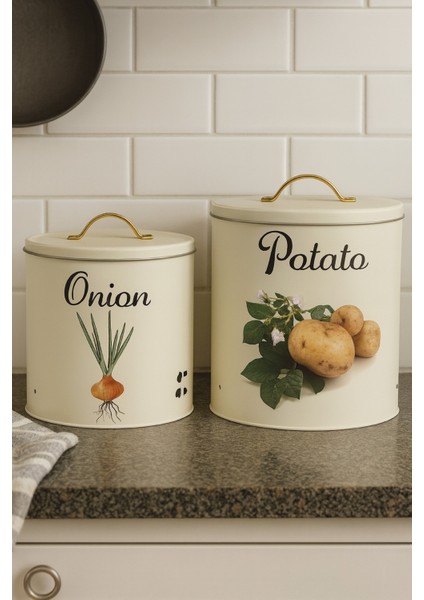 Pat. Soğan Kovası DC-6755 Metal Krem Standsız fiyatları