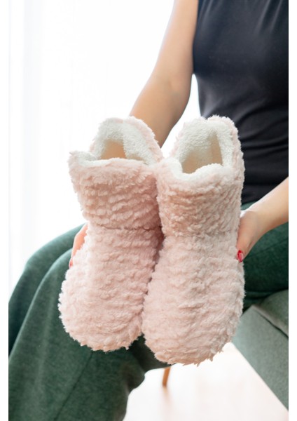 Sessiz Taban Kadın Şık Günlük Çeyiz Terlik Kapalı Ev Botu