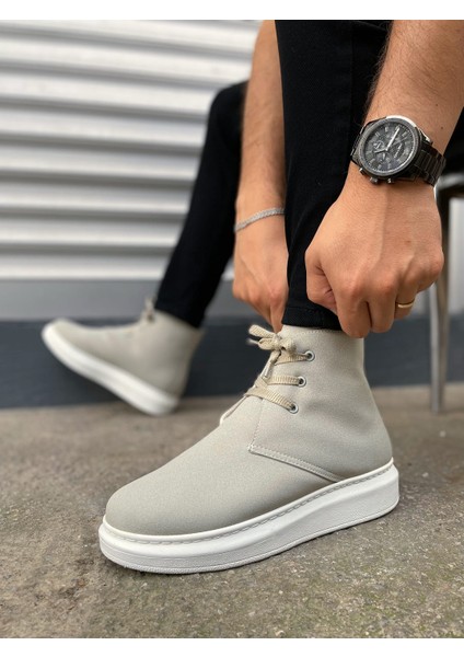 JET-207 Oslo Bağcıklı Ortopedik Taban Süet Erkek Spor Bot SBT - Gri