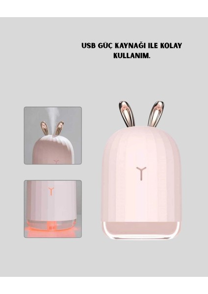 USB Bağlantılı Sessiz Çalışan LED Işıklı Nemlendirici Difüzör 200 ml modelleri