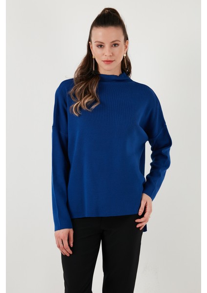 Pamuklu Arkası Uzun Dik Yaka 2'li Paket Triko Kazak Bayan Kazak 4615002S2 fiyatları