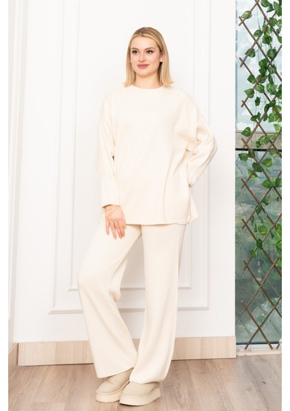 Yuvarlak Yaka Salaş Triko Takım 7204 fırsatları