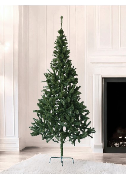 Yılbaşı Çam Ağacı | 210 cm 580 Dallı Lüks Çam Ağacı I | Metal Ayaklı Gür Dallı Noel Ağacı