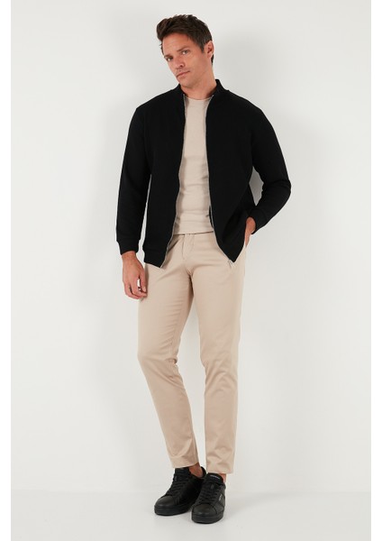 Pamuklu Relaxed Fit Dik Yaka Fermuarlı Hırka Erkek Hırka 5901075 modelleri