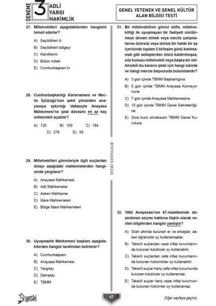 Adli Yargı 6 Deneme 2025 fiyatları