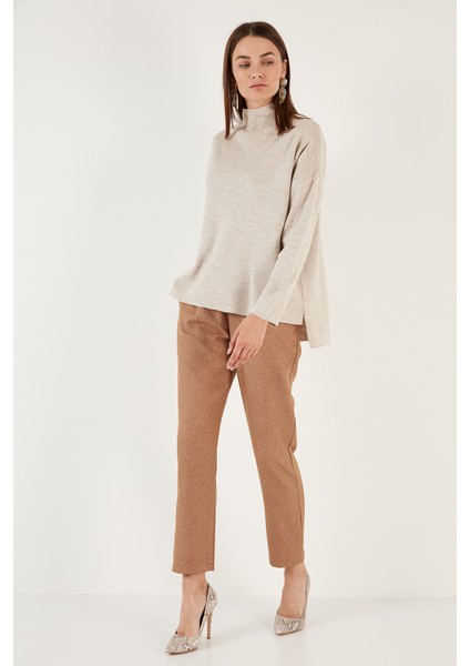 Pamuklu Arkası Uzun Dik Yaka 2'li Paket Triko Kazak Bayan Kazak 4615002S2 fırsatları