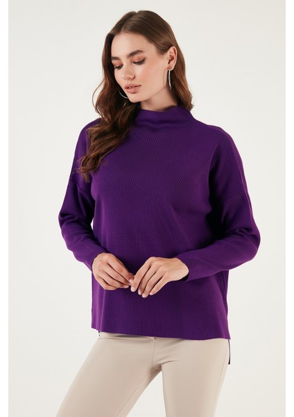 Pamuklu Arkası Uzun Dik Yaka 2'li Paket Triko Kazak Bayan Kazak 4615002S2 fiyatları