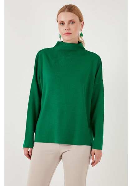 Pamuklu Arkası Uzun Dik Yaka 2'li Paket Triko Kazak Bayan Kazak 4615002S2 modelleri