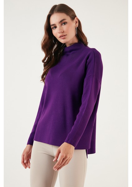 Pamuklu Arkası Uzun Dik Yaka 2'li Paket Triko Kazak Bayan Kazak 4615002S2 fiyatları