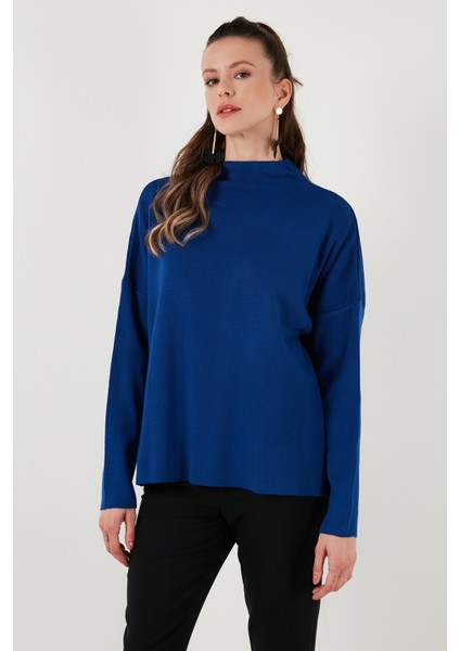 Pamuklu Arkası Uzun Dik Yaka 2'li Paket Triko Kazak Bayan Kazak 4615002S2 modelleri