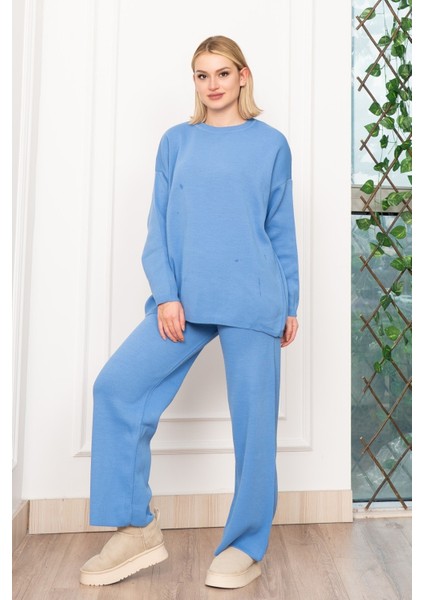 Yuvarlak Yaka Salaş Triko Takım 7204