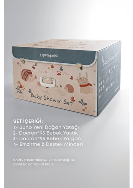 Mini Wolky Bebek Yatak Seti Fonksiyonel Kullanım ve Şık Tasarım ile 4 Parça 35x45 cm 95x145 cm