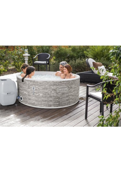 Lay-Z-Spa® 60027 Vancouver Airjet Plus™ Şişme Spa Havuzu, Mobil Uygulama Kontrollü, 3-5 Kişilik