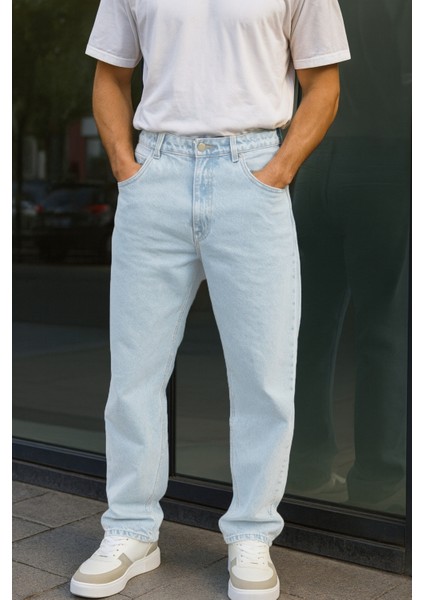 Baggy Fit Jean Leon Yüksek Bel Bol Kesim Kot Pantolon C352 fiyatları