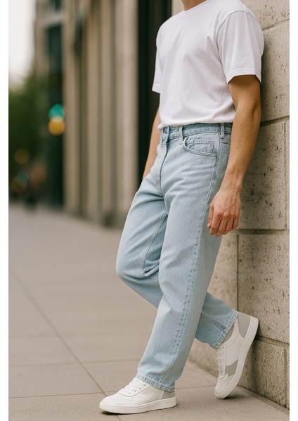 Baggy Fit Jean Leon Yüksek Bel Bol Kesim Kot Pantolon C352 indirimleri