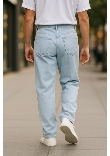 Baggy Fit Jean Leon Yüksek Bel Bol Kesim Kot Pantolon C352