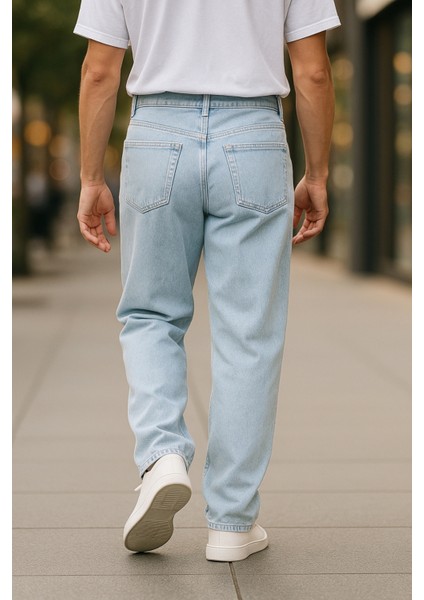 Baggy Fit Jean Leon Yüksek Bel Bol Kesim Kot Pantolon C352