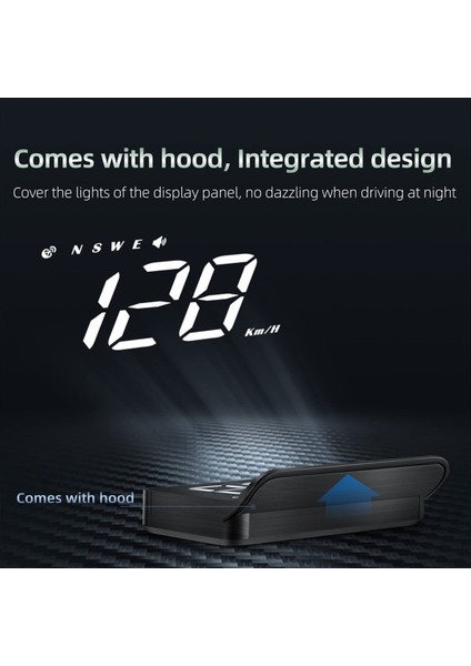 Araba Için Ön Cam Ekran, Araba Için Dijital Hız Göstergesi, Hud Gps Otomobil Hız Göstergesi Mph Seyahat Yön Fonksiyonu (Yurt Dışından) fırsatları