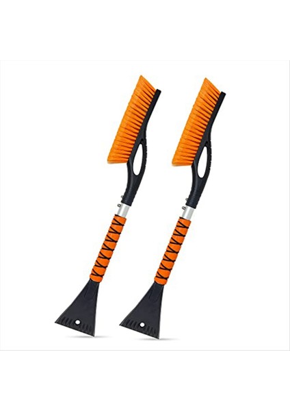 Araba Kar Pulluğu ve Fırçası, Araba Ön Cam Kar Pulluğu Ergonomik Köpük Kavrama Kış Aksesuarı ile Sağlam Kar Pulluk, 27 Inç, 2pcs (Yurt Dışından)