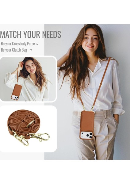 iPhone 17 Pro Max Için Fermuarlı Kart Çantası Telefon Kılıfı (Yurt Dışından) modelleri