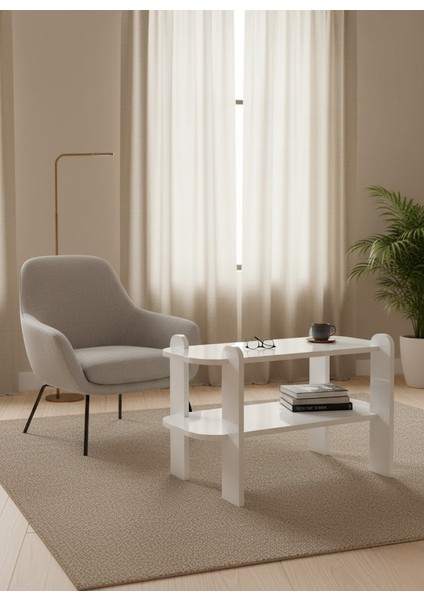 Şık ve Kullanışlı Beyaz Düz Salon Sehpası 80*30*47 fiyatları