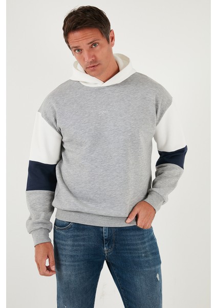 Pamuklu Relaxed Fit Kapüşonlu Içi Tüylü Yumuşak Şardonlu Sweat Erkek Sweat 5905299 indirimleri