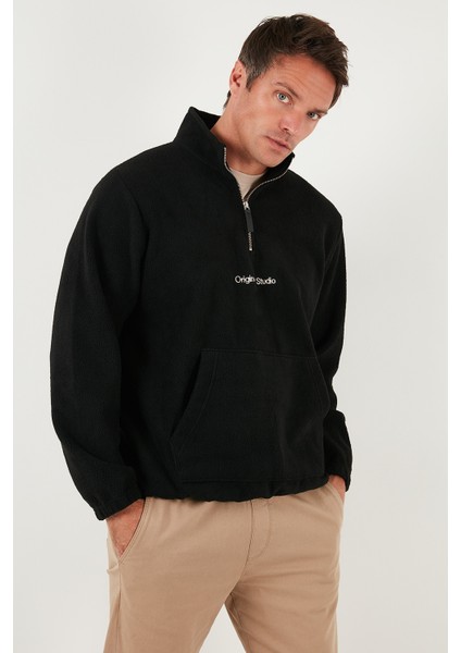 Regular Fit Yarım Fermuarlı Dik Yaka Yumuşak Dokulu Sweat Erkek Sweat 59060661 modelleri