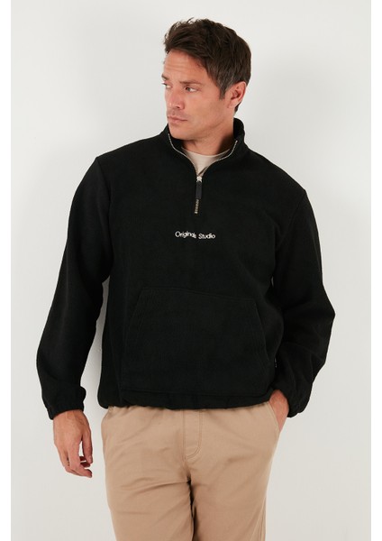 Regular Fit Yarım Fermuarlı Dik Yaka Yumuşak Dokulu Sweat Erkek Sweat 59060661 indirimleri