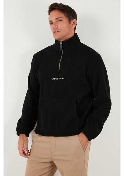 Regular Fit Yarım Fermuarlı Dik Yaka Yumuşak Dokulu Sweat Erkek Sweat 59060661