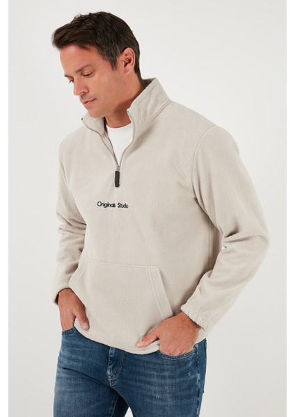 Regular Fit Yarım Fermuarlı Dik Yaka Yumuşak Dokulu Sweat Erkek Sweat 59060661 indirimleri
