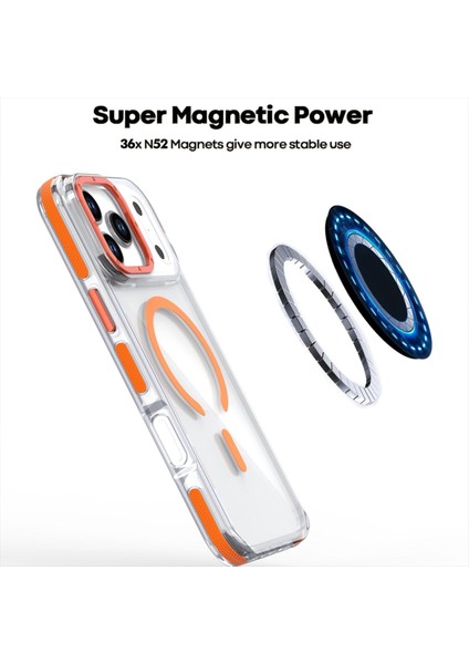 iPhone 17 Pro Max Için Akrilik Hibrit Tpu Magsafe Kılıf (Yurt Dışından) modelleri