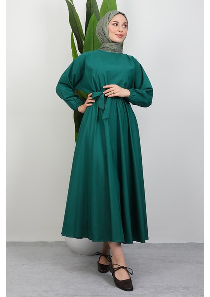 Efil Tesettür Elbise Zümrüt