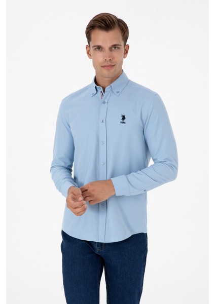Erkek Açık Mavi Gömlek Desenli 50317249-VR003 modelleri